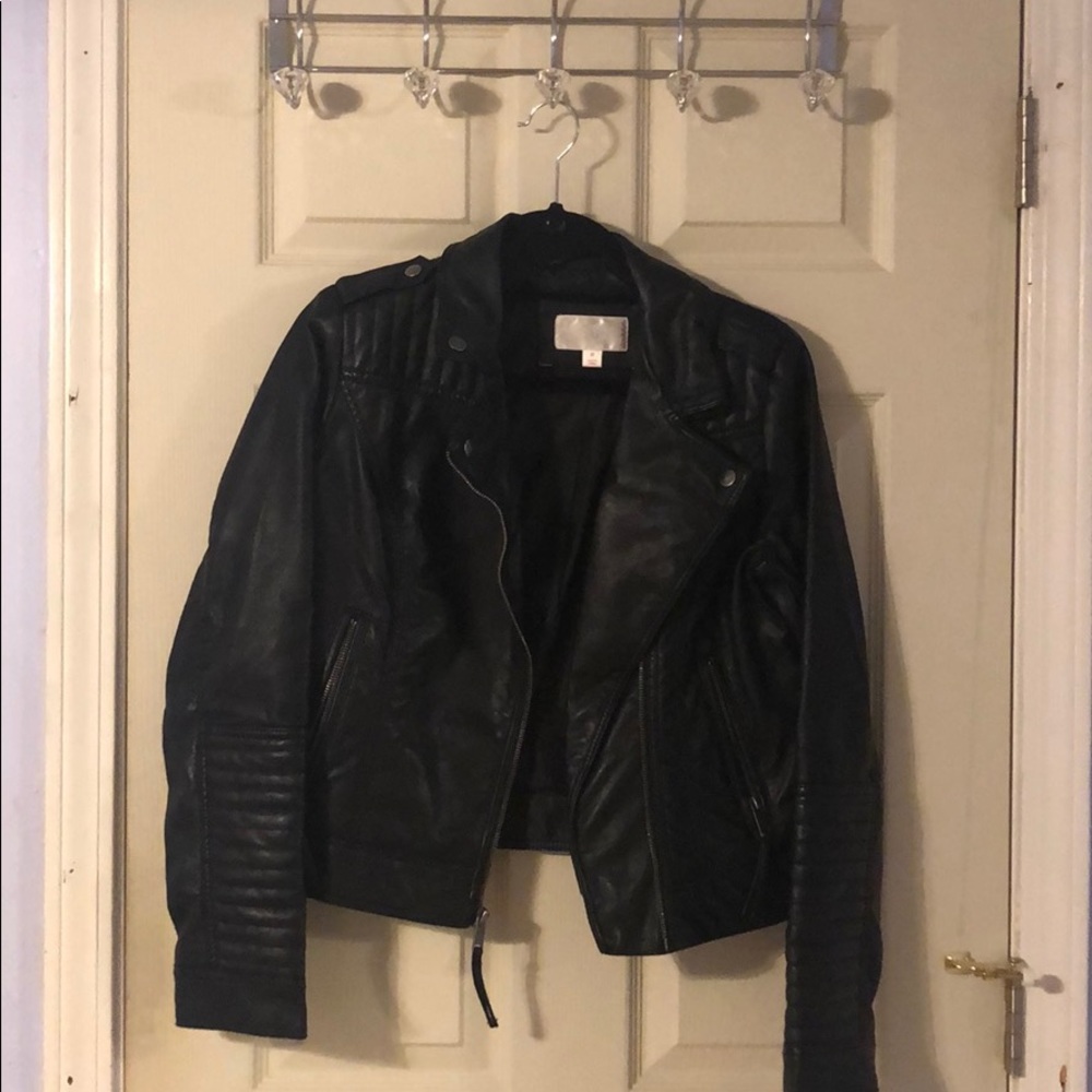 Faux Leather Motorcycle Moto jacket